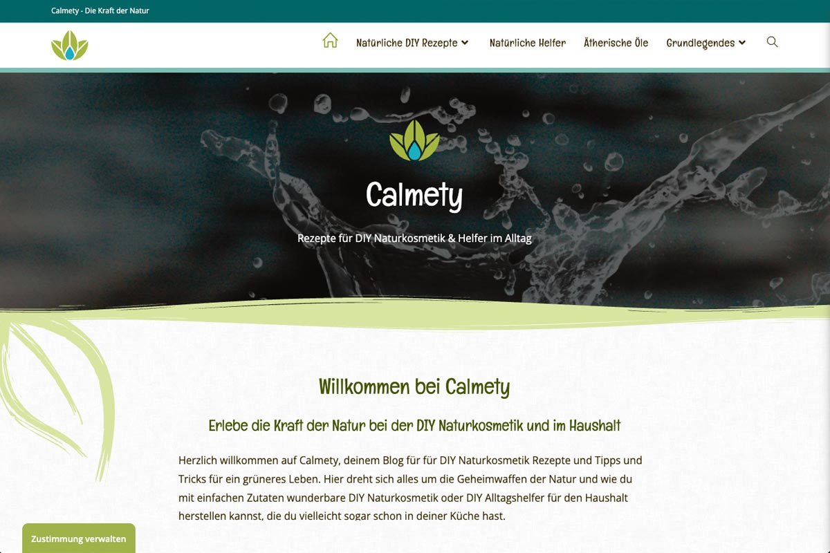 Calmety – WordPress & Elementor Projekt